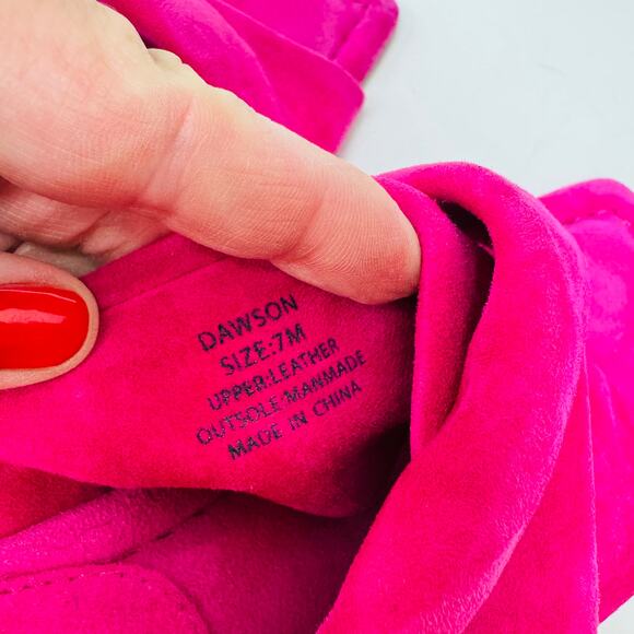 Matisse Dawson Women’s Size 7M Hot Pink Suede Block Heel Sandals - Picture 11 of 13